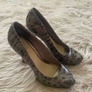 NUDE Snake Skin Heels size 39/8.5